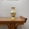 Bình hoa H27 Gốm Chu Đậu hoạ tiết hoa sen vẽ vàng 24k