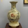 Bình Phú Quý Gốm Chu Đậu H35 hoạ tiết tứ cảnh chữ PHÚC ý nghĩa vẽ vàng 24k PQCP01