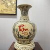 Bình Phú Quý Gốm Chu Đậu hoạ tiết tứ cảnh chữ Phúc truyền thống H50 PQCP06
