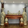 Lộc Bình Gốm Chu Đậu H190 hoạ tiết Tứ Cảnh men gốm truyền thống LBTC10