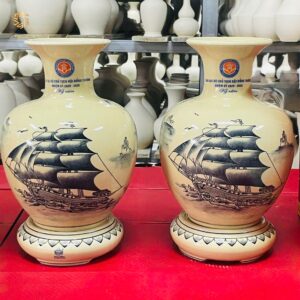 Quà Tặng Gốm Chu Đậu Bình Bảo Châu Thuận Buồm Xuôi Gió, Logo Theo Yêu Cầu, Hộp Đựng Ý Nghĩa.