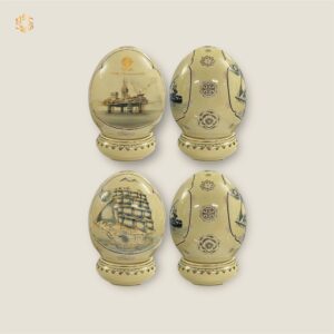 Quà Tặng Gốm Chu Đậu Trứng Tài Lộc Vẽ Vàng 24K H25, Thiết Kế Theo Yêu Cầu, Nâng Tầm Sự Kiện