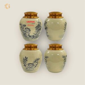 Hũ Đựng Trà Gốm Chu Đậu H13 - Quà Tặng Sự Kiện - Kết Nối Giá Trị