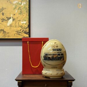 Quà Tặng Gốm Chu Đậu Trứng Tài Lộc Vẽ Vàng 24K H25, Thiết Kế Theo Yêu Cầu, Nâng Tầm Sự Kiện