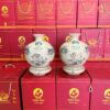 Quà Tặng Gốm Chu Đậu Cặp Bình Hút Lộc H23 Hoa Sen Cá Chép Vẽ Vàng 24k, Thiết Kế Theo Từng Sự Kiện